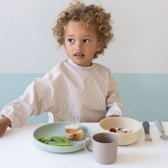 Bavoir à manches Rayures marron