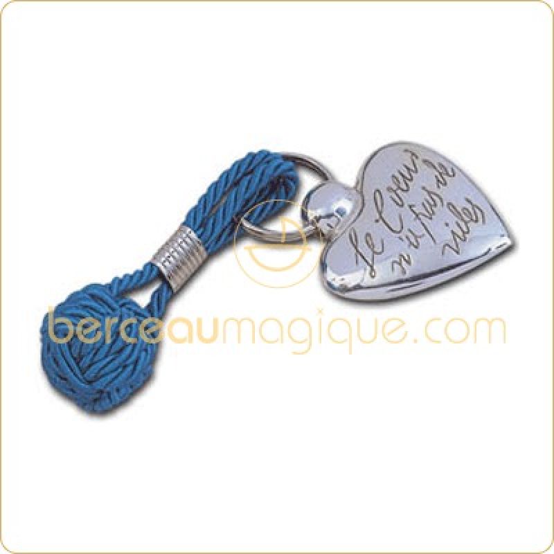 Porte-clés coeur Madame de Sévigné (argent) passementerie framboise Monnaie de Paris
