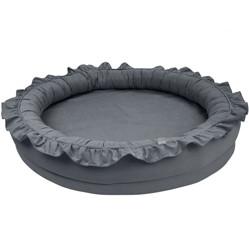 Tapis de jeu en coton cocon gris graphite Basic Cotton&Sweets