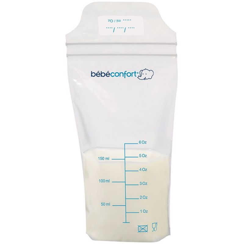 Lot de 25 sachets de conservation du lait (150 ml) Bébé Confort