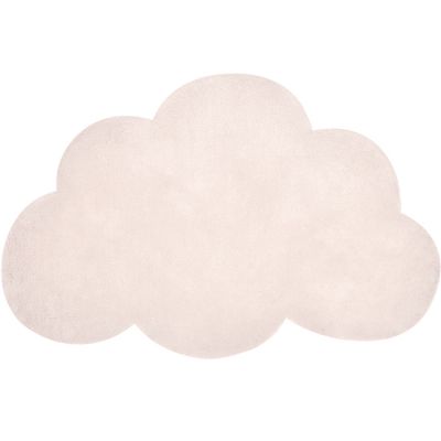 Tapis nuage en coton rose clair (67 x 100 cm)