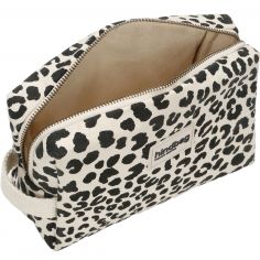 Trousse de toilette Leon Léopard Ecru