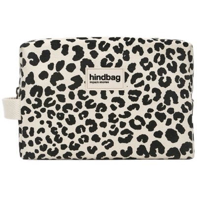 Trousse de toilette Leon Léopard Ecru