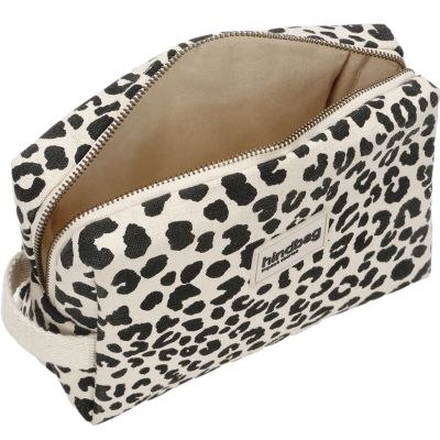 Trousse de toilette Leon Léopard Ecru