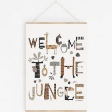 Affiche A3 Welcome to the Jungle avec support  par Lutin Petit Pois