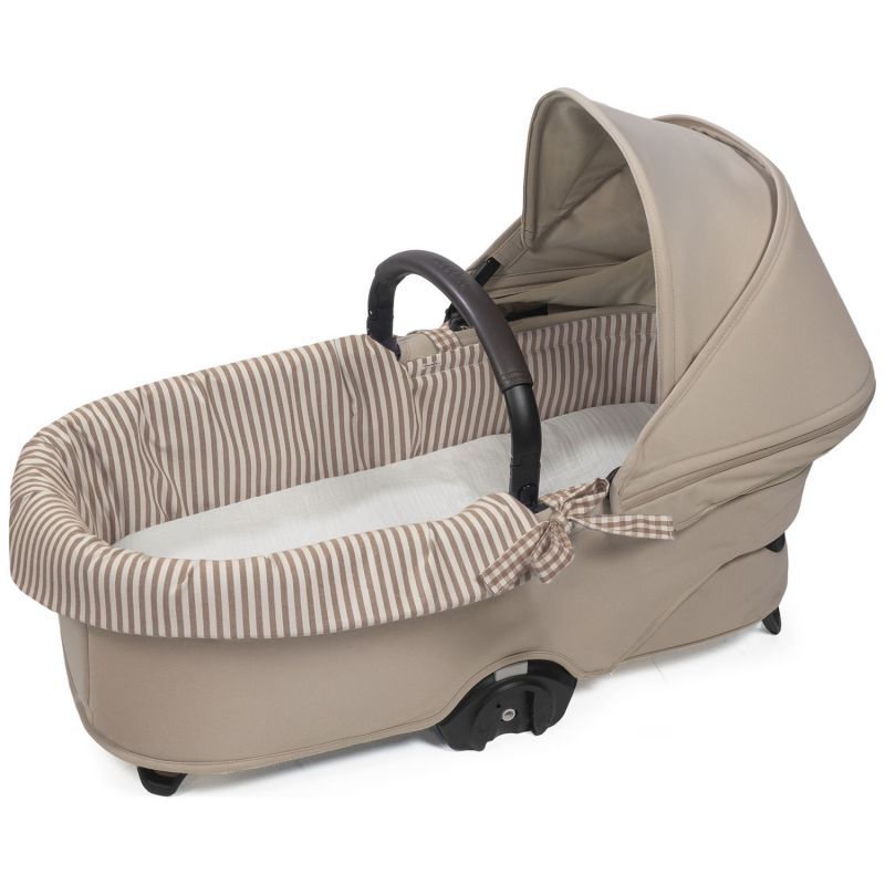 Housse de nacelle et Drap housse pour nacelle Praliné Vichy Rayures Moka Walking Mum Produit 4