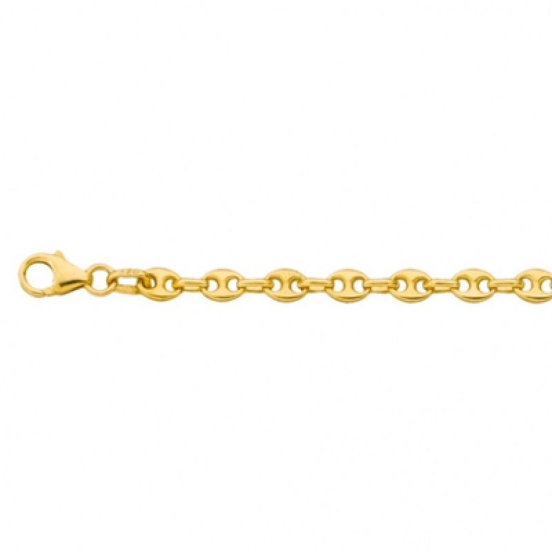 Bracelet maille grain de café (or jaune 375°) Berceau magique bijoux