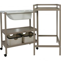 Table à langer avec baignoire Basic Stone