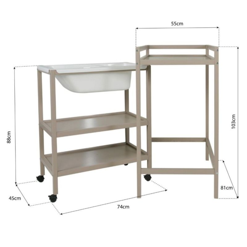 Table à langer avec baignoire Basic Stone Quax Produit 8