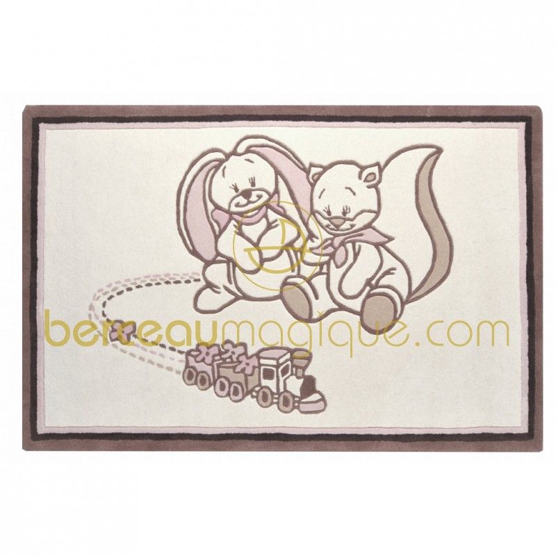 Tapis bébé en laine Oscarine et Léontine (110 x 170 cm) Noukie's