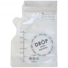 Lot de 50 sacs de conservation du lait maternel Dröp - BBLUV