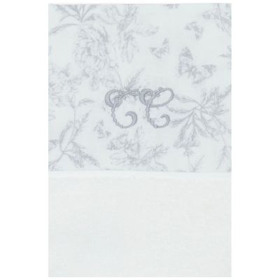 Housse de matelas à langer Toile de Jouy gris