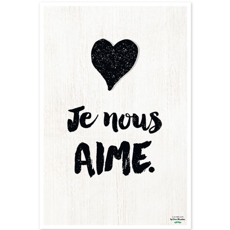Affiche Je nous aime (40 x 60 cm) Créa Bisontine