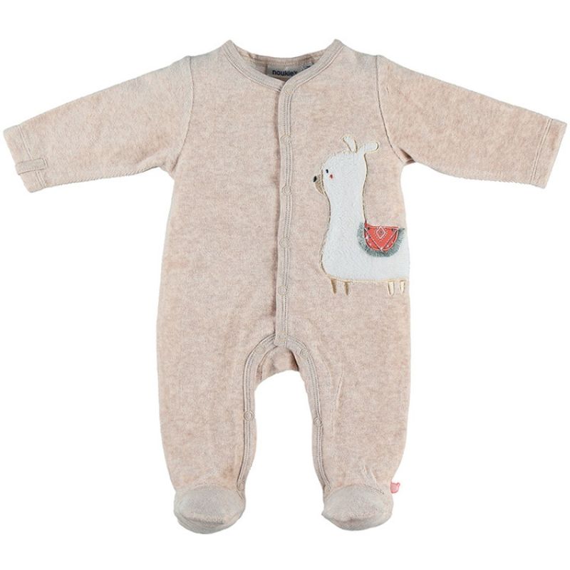 Pyjama chaud beige lama Sacha (Naissance) Noukie's