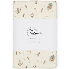 Drap housse en coton Sea garden (70 x 140 cm) - Cam Cam Copenhagen