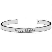 Bracelet jonc Proud MaMa (métal argenté)  par Proud MaMa