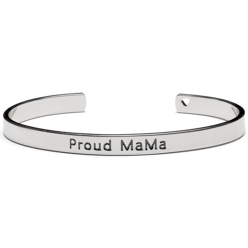 Bracelet jonc Proud MaMa (métal argenté) Proud MaMa