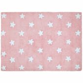 Tapis lavable Etoiles rose (120 x 160 cm)