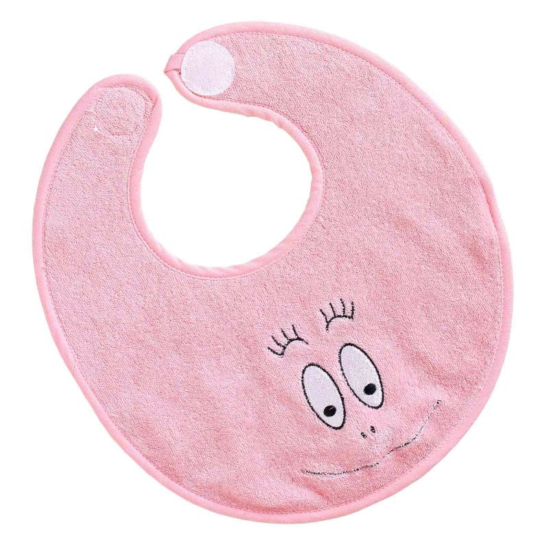 Bavoir naissance Barbapapa rose avec pouet Babycalin