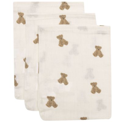 Lot de 3 gants de toilette Mini Teddy Bear Jollein