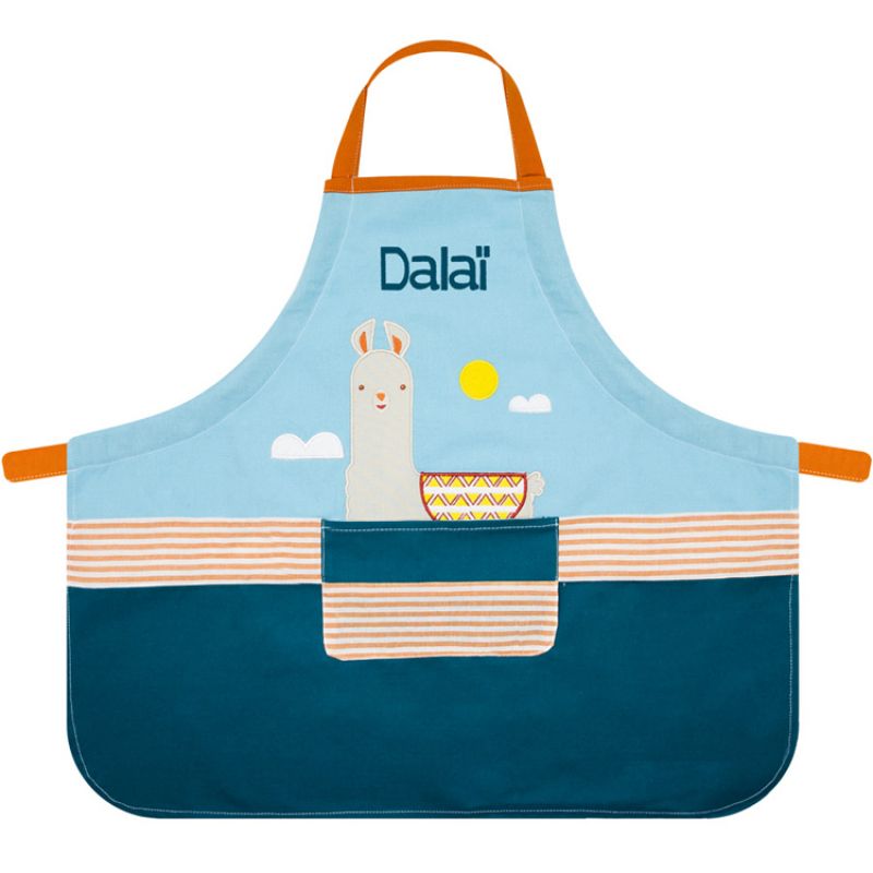 Tablier enfant lama (personnalisable) L'oiseau bateau