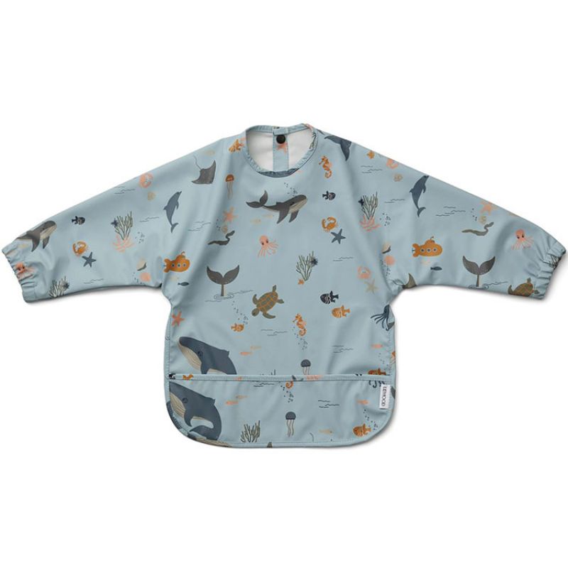 Bavoir à manches Merle mer Sea creature mix Liewood
