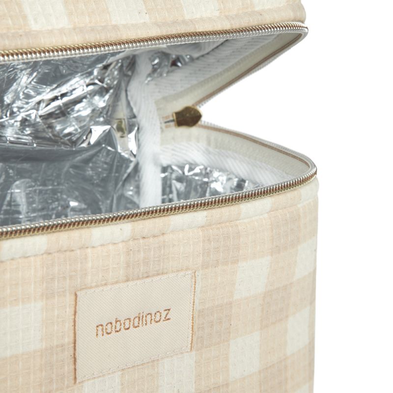 Sac isotherme Concerto Ivory Checks Nobodinoz Produit 4