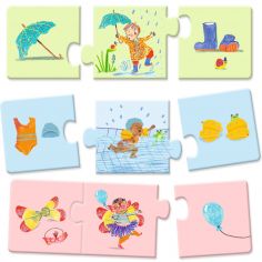 Puzzle duo-trio Mon quotidien (16 pièces) - Djeco