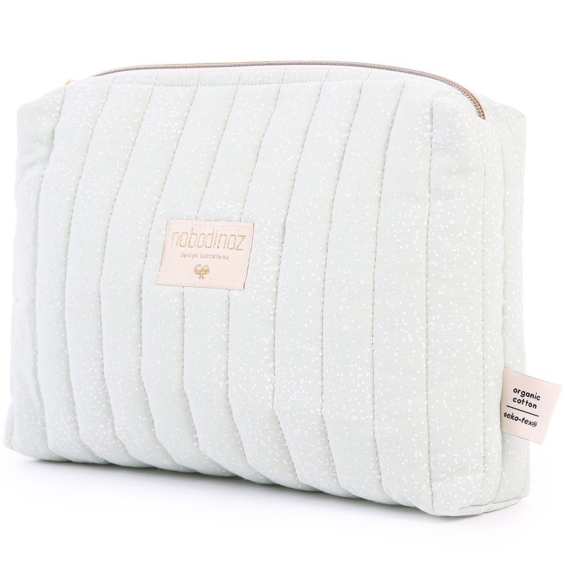 Trousse de toilette Travel vert d'eau White bubble Nobodinoz