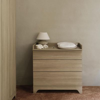 Commode à langer 3 tiroirs Tsugi Honey Ash
