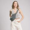 Sac banane L Sasha Denim Gris Hindbag Ambiance 5