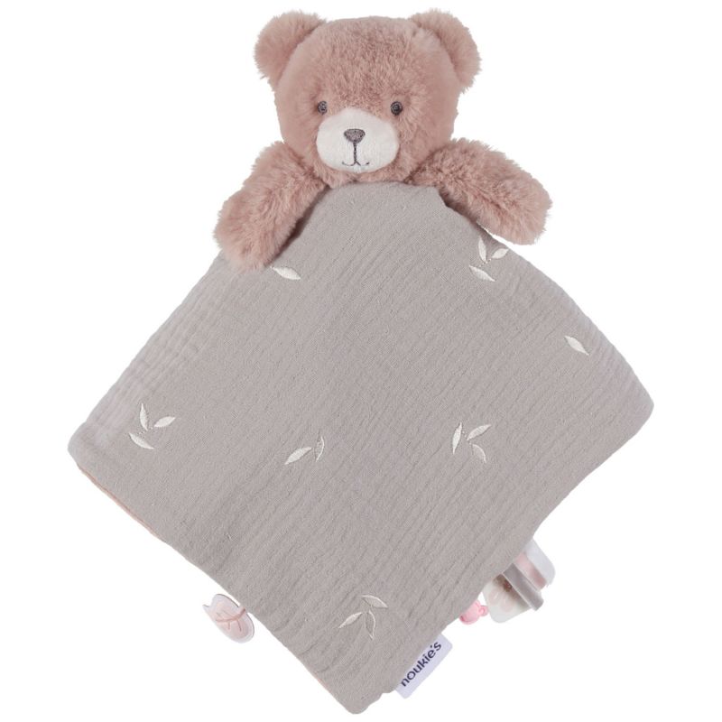 Doudou Ours réversible rose Jour et Nuit Orso Noukie's Produit 1