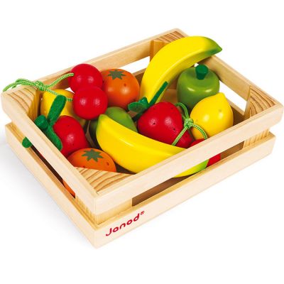 Cagette de 12 fruits en bois  par Janod 