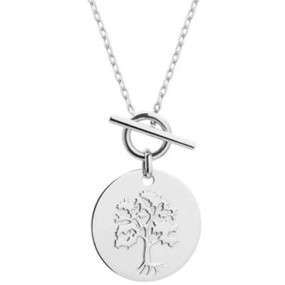 Collier chaîne Arbre de vie personnalisable (argent) Petits trésors