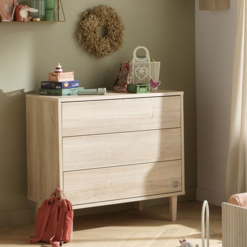 Commode 3 tiroirs Paloma Bois Sauthon mobilier Ambiance 2