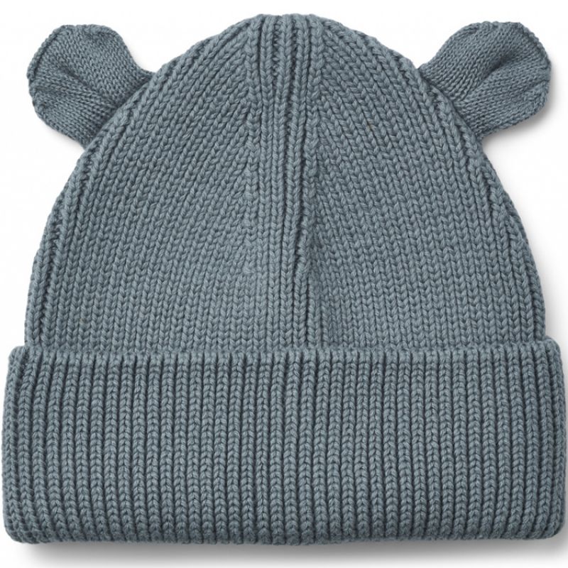 Bonnet ours en coton bio Gina Whale blue (9-12 mois) Liewood
