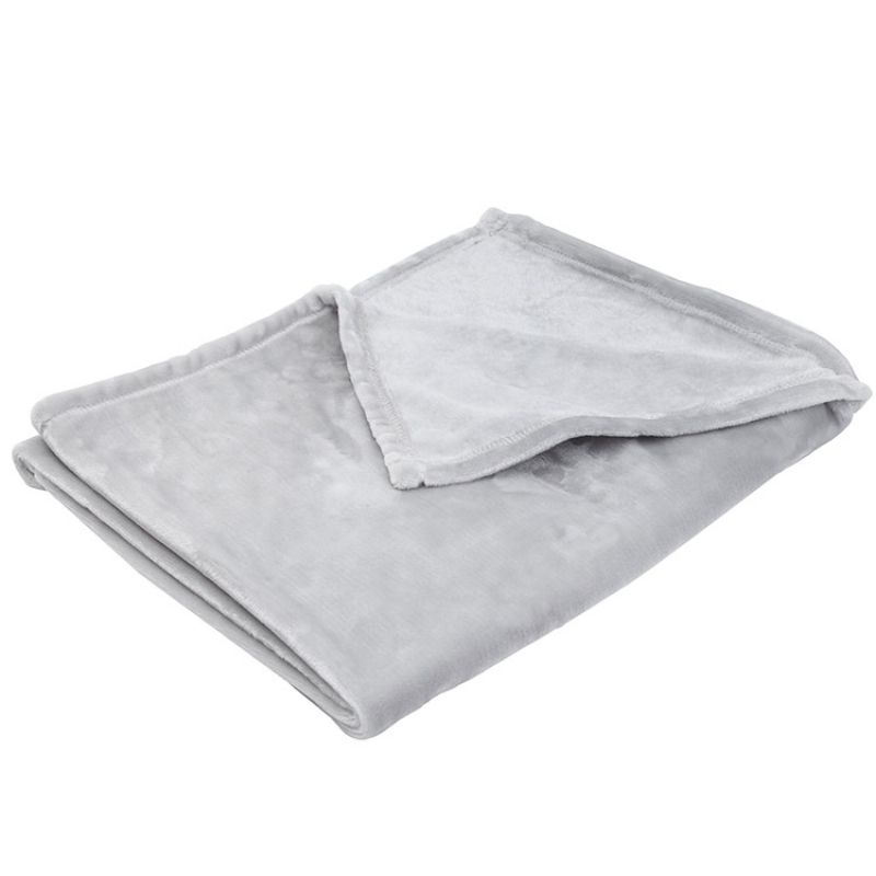 Couverture bébé veloudoux gris clair (75 x 100 cm) Babycalin