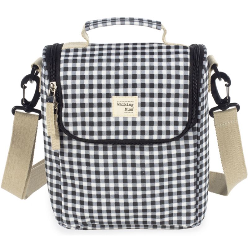 Sac repas isotherme I Love Vichy noir Walking Mum