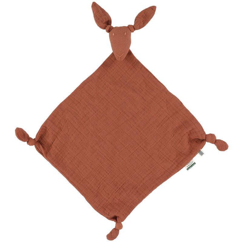 Doudou plat en mousseline kangourou Bliss Rust Trixie