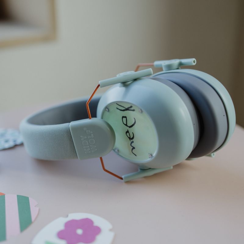 Casque anti-bruit à coques interchangeables KIDYNOISE vert d'eau KIDYWOLF Ambiance 8