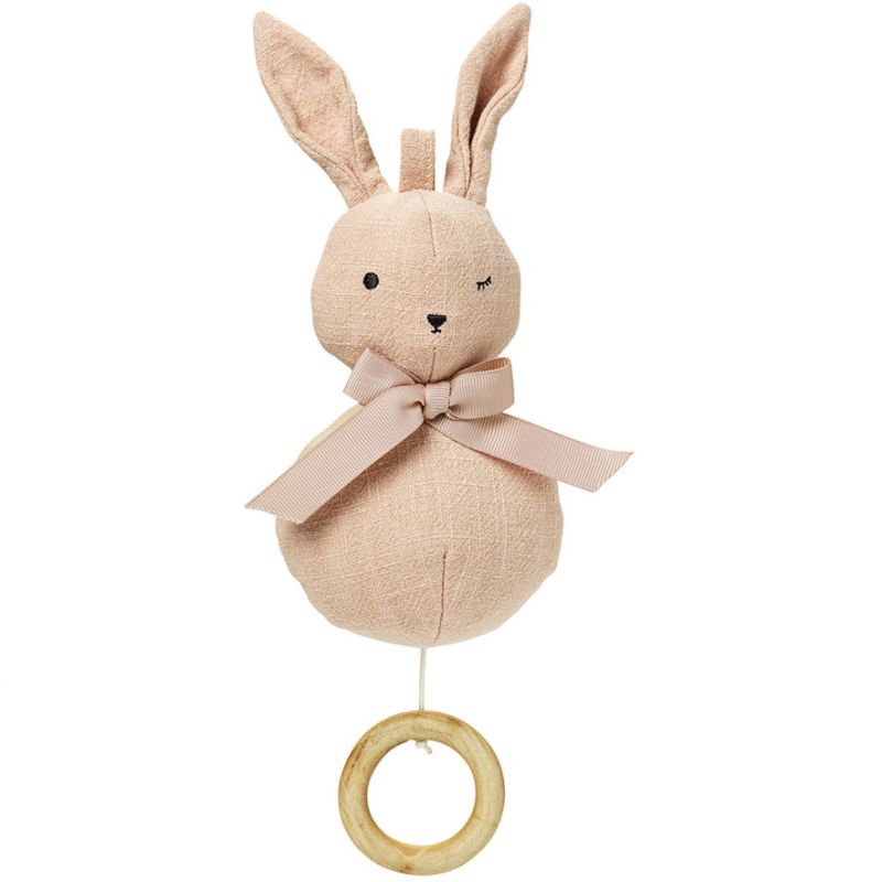 Peluche musicale à suspendre lapin Powder pink Bunny Elodie Details