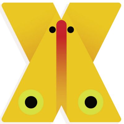 Lettre décorative papillon X Djeco