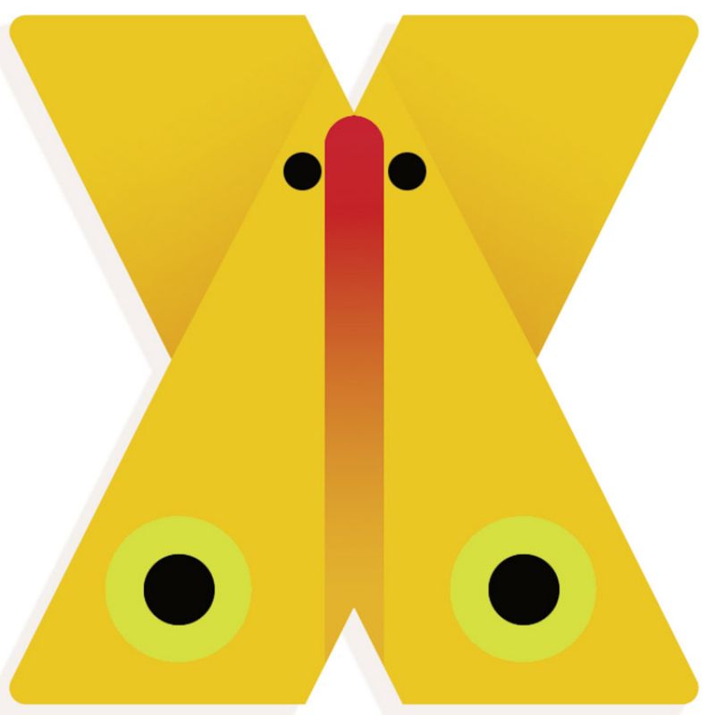 Lettre décorative papillon X Djeco