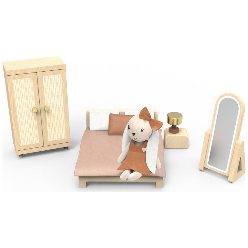 Chambre pour maison de poupée avec lapin Speedy Monkey Produit 1