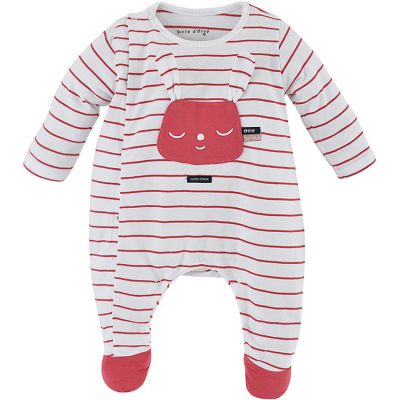 Pyjama léger rayé rouge Lapin (18 mois) Sucre d'orge