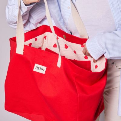 Sac cabas Claude Coeur Carmin