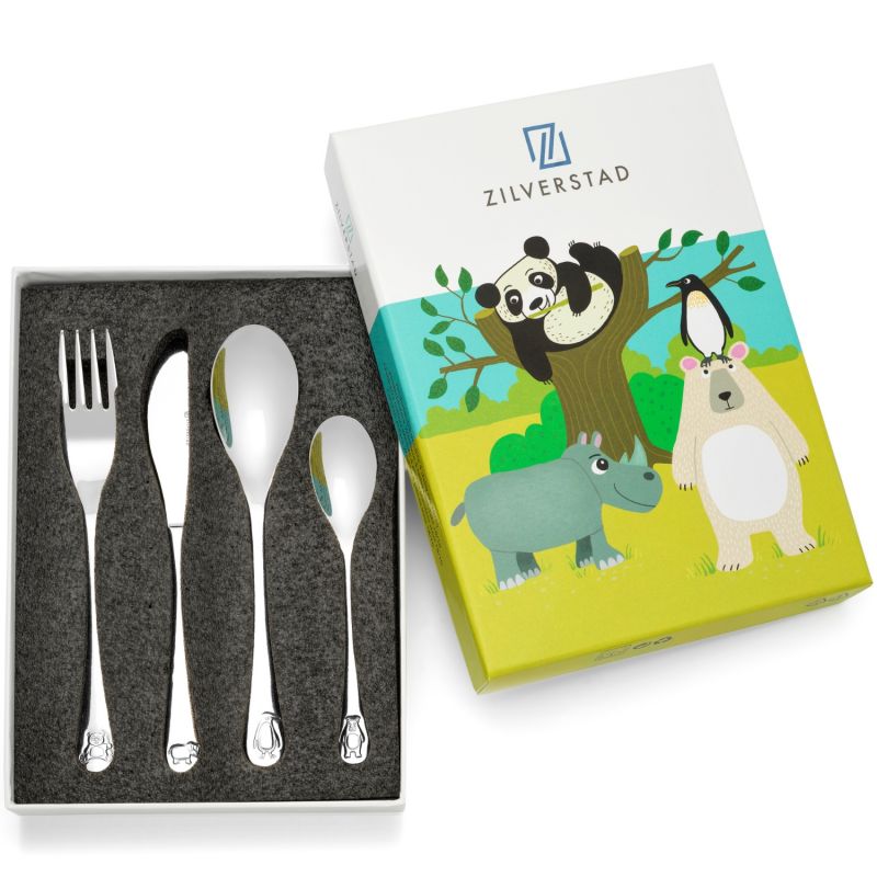 Coffret couverts Wildwife personnalisable (4 pièces) Zilverstad Produit ouvert 2