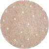 Tapis lavable Round Dot Rose (140 cm) - Lorena Canals