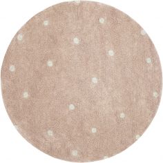 Tapis lavable Round Dot Rose (140 cm) - Lorena Canals