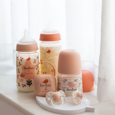 Biberon tétine SXPro L Birdies Rose (360Ml)